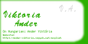 viktoria ander business card