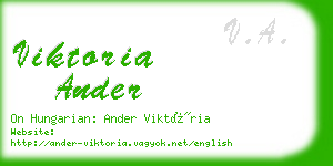 viktoria ander business card